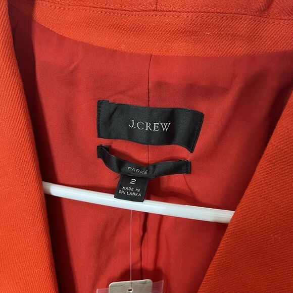 J.CREW NWT Parke Blazer Women’s Size 2 Brilliant Sunset Red Linen Blend Workwear - Picture 15 of 15